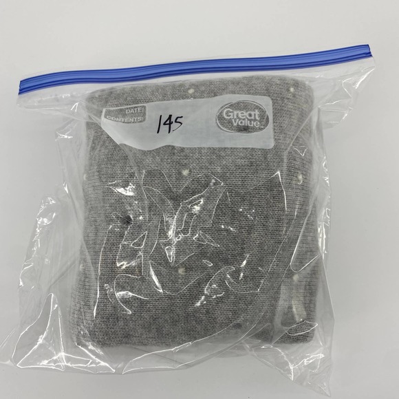 Benedetta B top women's small gray merino wool cashmere dot long sleeve - Picture 6 of 7